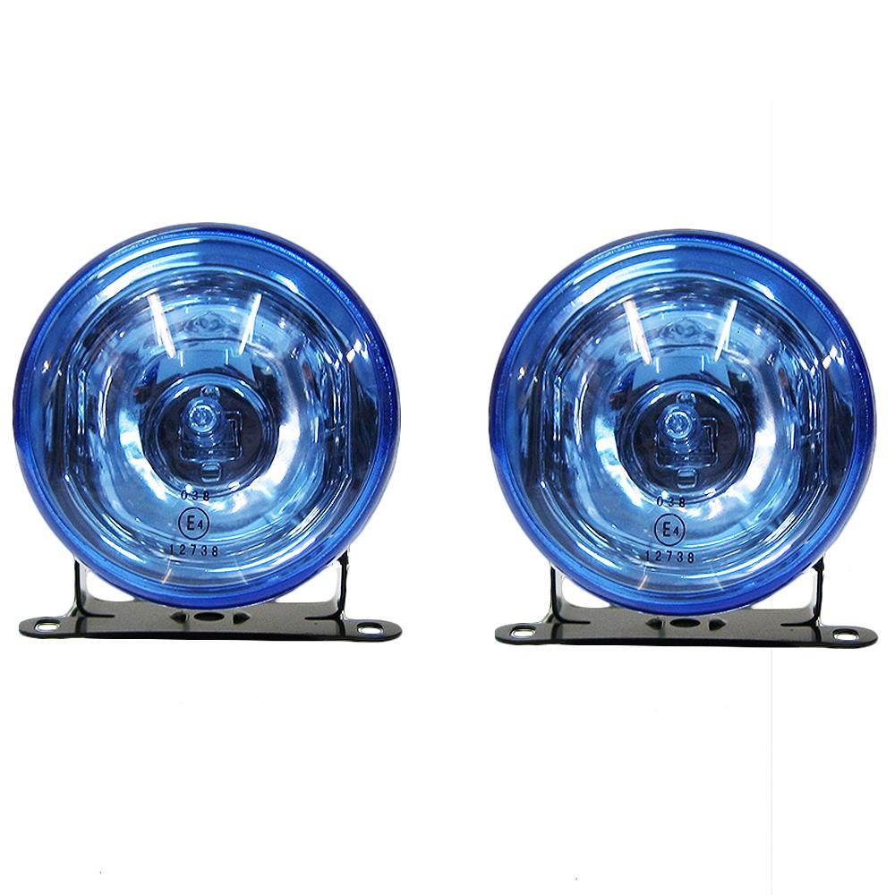 Universal Blue Front Fog Lights Car Van Pickup Offroad 90mm EMarked H3