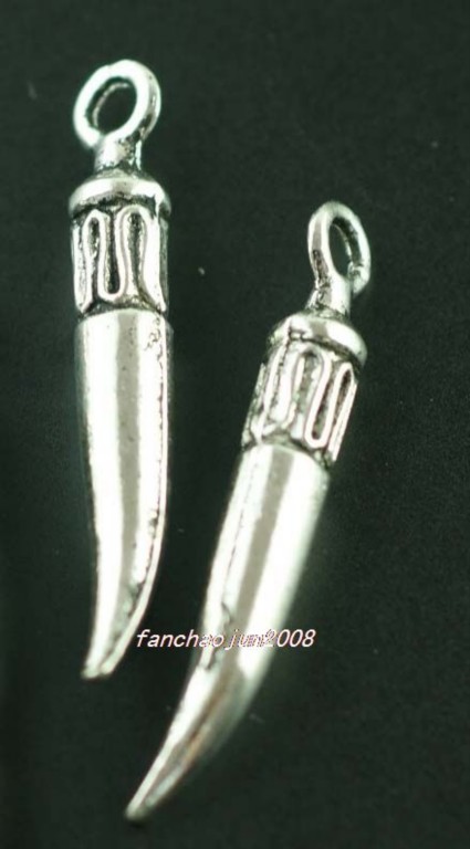 free ship 250pcs tibet silver pendant charm 26x4mm