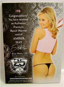 Amber Hay Playboy Copper Foil Base Card Benchwarmer Years Ebay