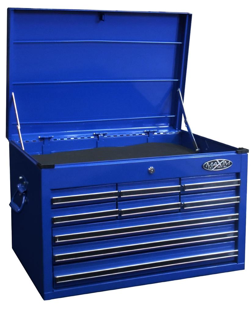 MAXIM 9 Drawer Blue Chest Toolbox Snap Lock Drawers Tool Box Storage