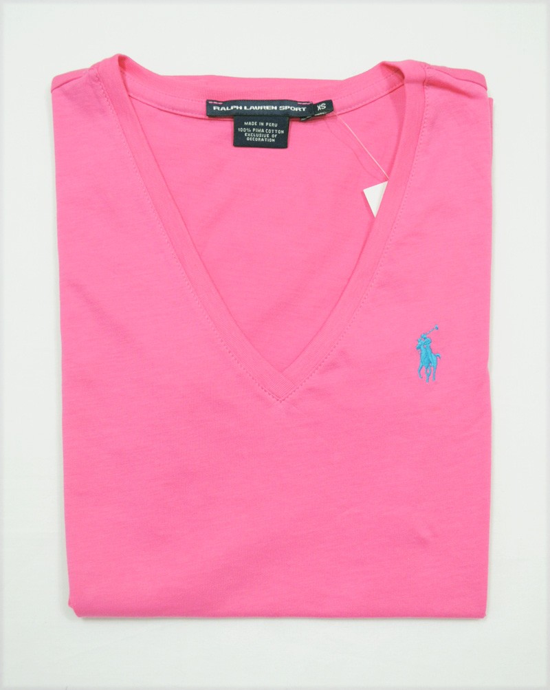 NWT Ralph Lauren Polo Womens Short Sleeve Pima Vneck T-shirt Tee NEW