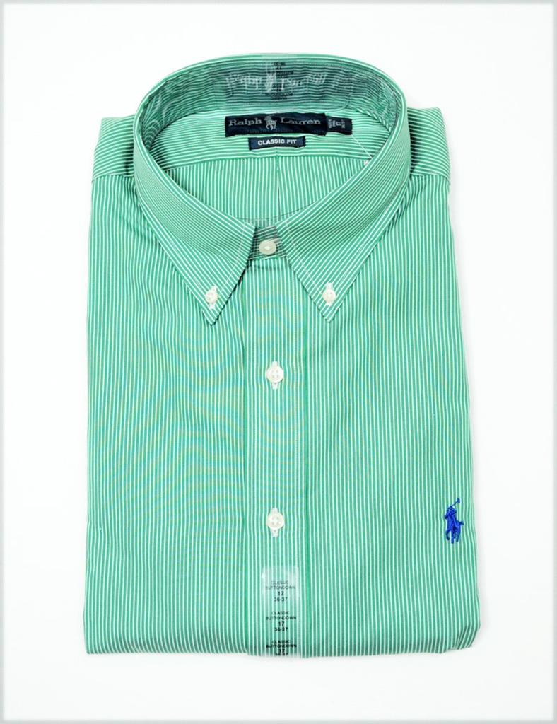 Ralph Lauren Polo Mens Classic Fit Button Down Dress Shirt New Green