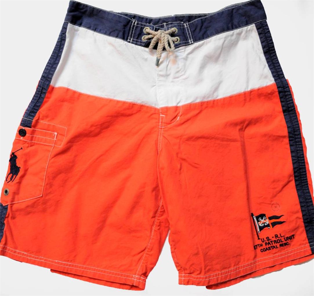 New With Tag Ralph Lauren POLO Mens Swim Shorts NEW! BIG PONY Red | eBay