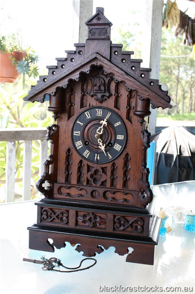 Antique Gothic Bracket Cuckoo Clock circa 1880 eBay