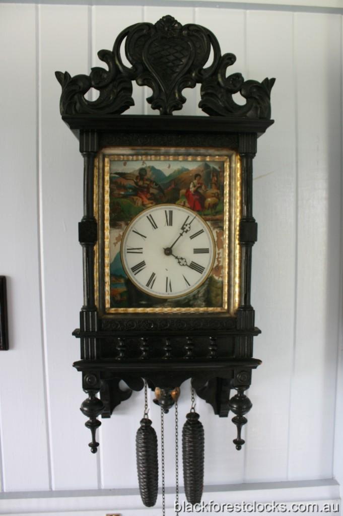 antique fancy picture frame clock