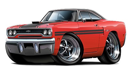 1970 Plymouth Gtx Muscle Car Cartoon Tshirt Free