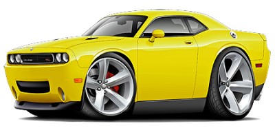 2009 11 Dodge Challenger Rt Car Art Cartoon Tshirt Free