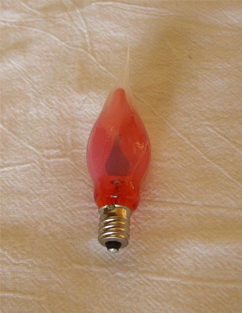 Light Bulb Amber Silicone Flicker Bulb Candelabra Base 3 watt eBay
