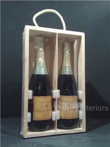 Miniature Champagne Bottle Candles in Gift Crate