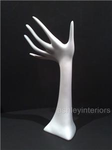 Art Deco White Open Hand Sculpture Jewellery Stand