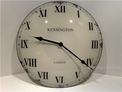 Antiqued Kensington Of London Glass Dome Wall Clock