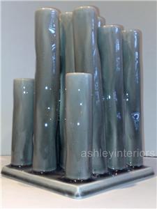 Large Grey Multi Tube Stem Vase Or Decorative Item