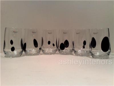 Haufu Designer Black Speckle Tumbler Glasses in 6s