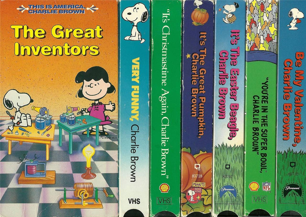 Lot 7 Charlie Brown Peanuts VHS Videos Out of Print eBay