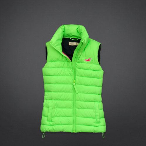 NWT Hollister  PADDED VEST Jacket for WOMEN lime green Sz S - Picture 1 of 1