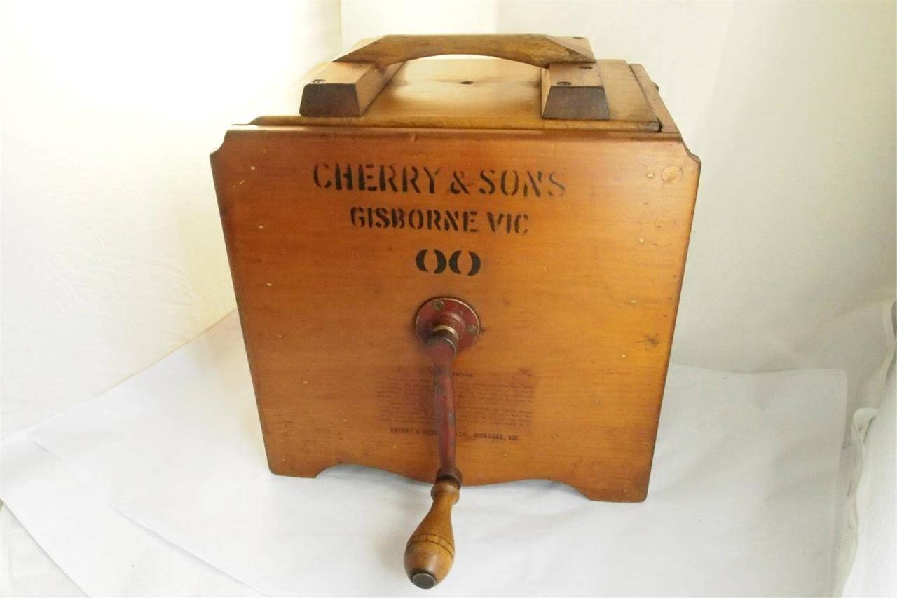 Antique Butter Churn Cherry & Sons Gisborne Victoria eBay