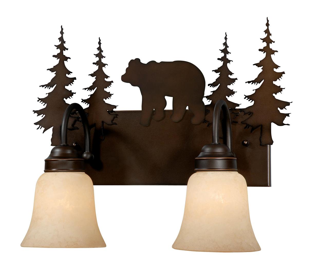 Bronze Sconce Wall Vaxcel Lighting Rustic Yellowstone Bozeman Bear