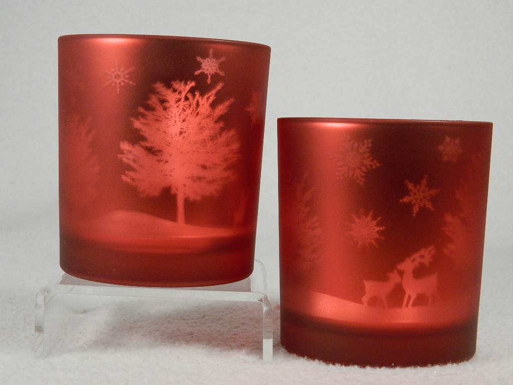 Yankee Candle 'Flickering Votive Holder' Set of 2 Red Holders 1250542
