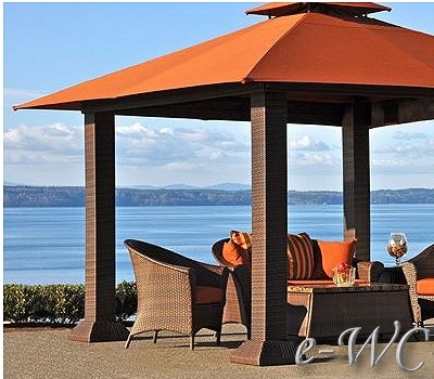 gazebo wicker pergola cabana patio outdoor x12