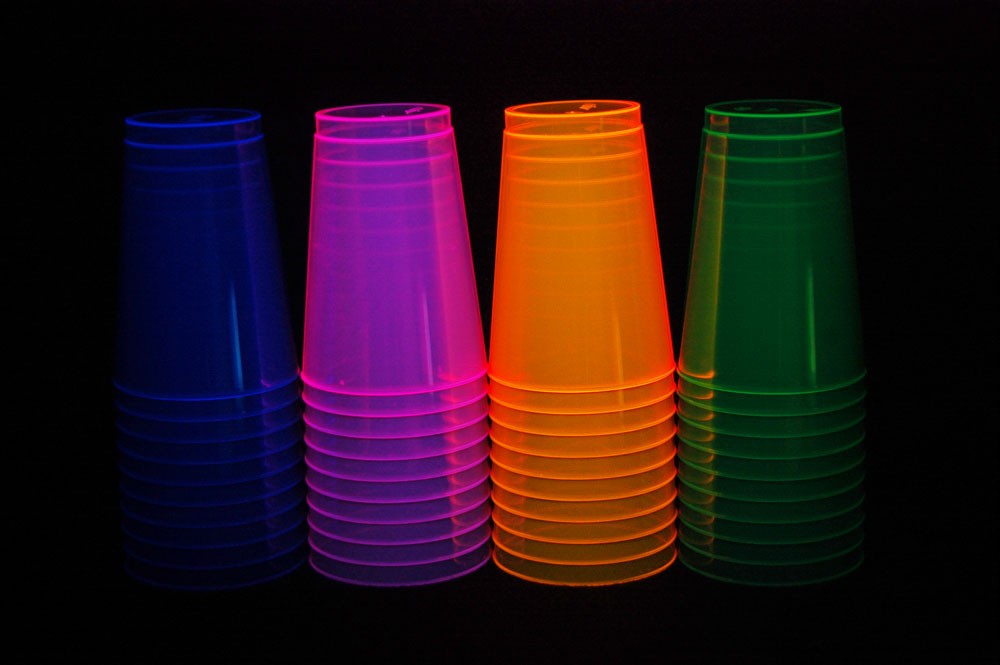 Assorted Neon Blacklight Reactive 12oz Party Cups 40ct eBay
