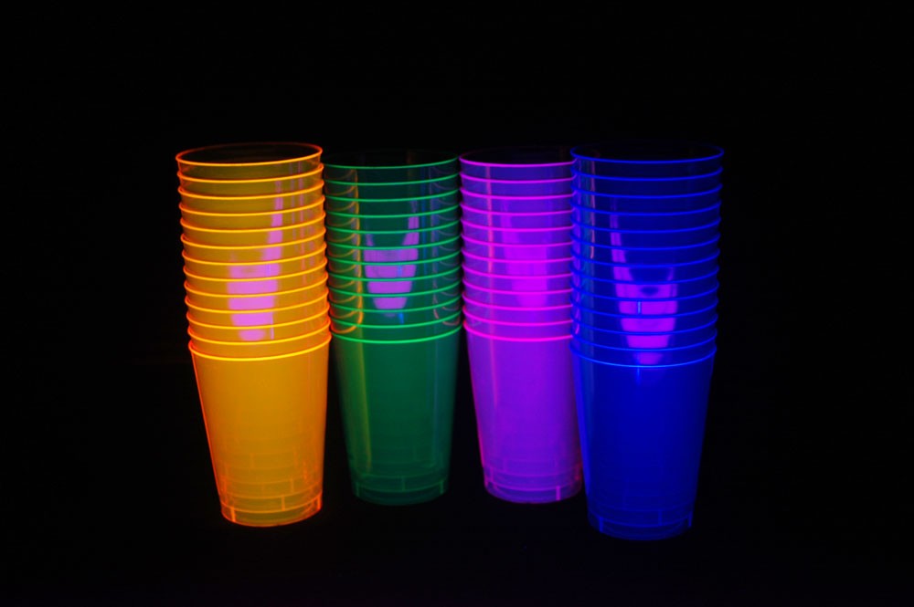 Assorted Neon Blacklight Reactive 10oz Party Cups 50ct eBay