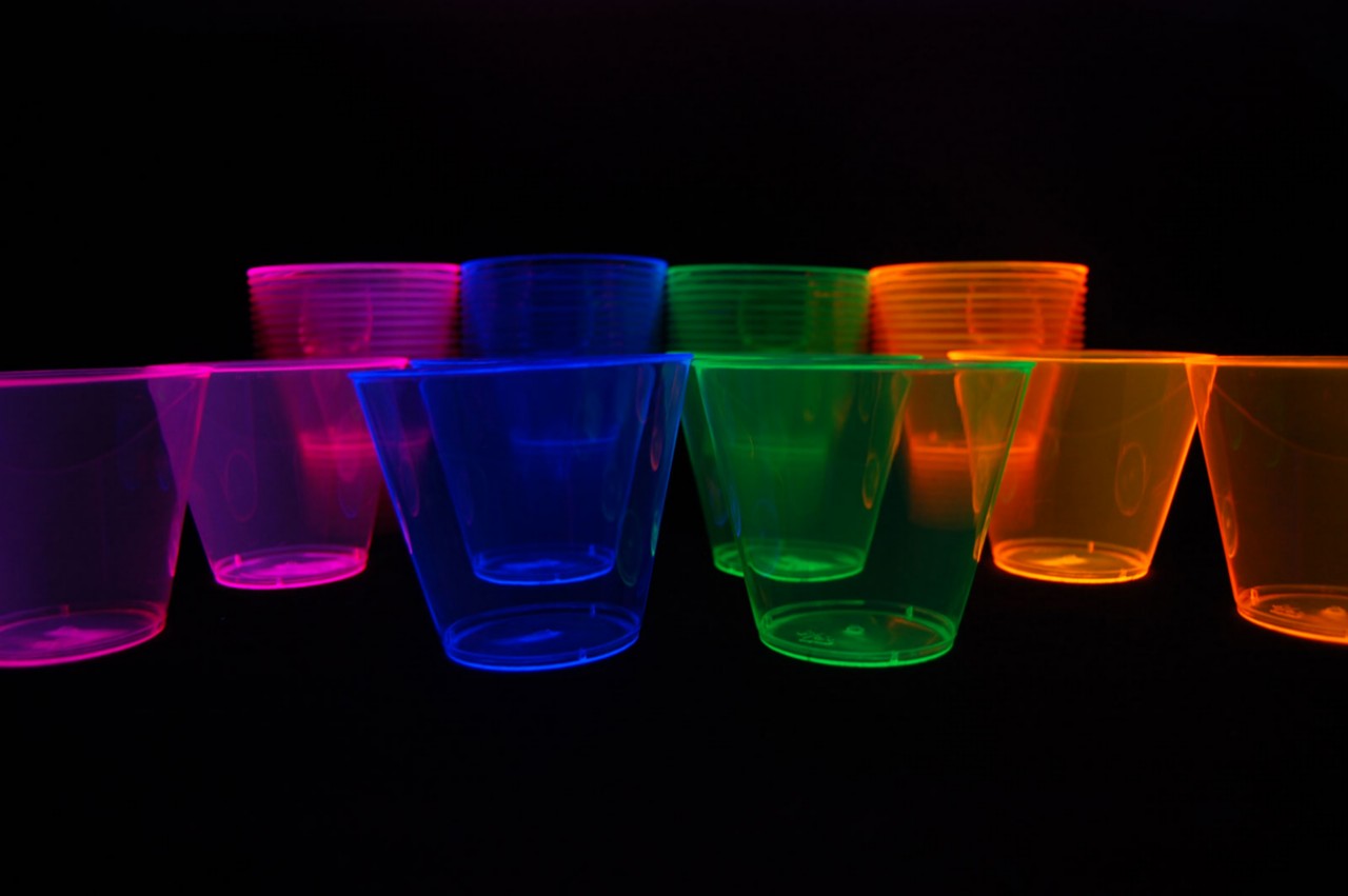 Assorted Neon Blacklight Reactive 9oz Party Cups 100ct eBay