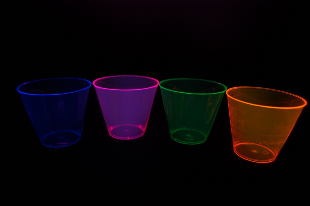 Assorted Neon Blacklight Reactive 9oz Party Cups 50ct eBay