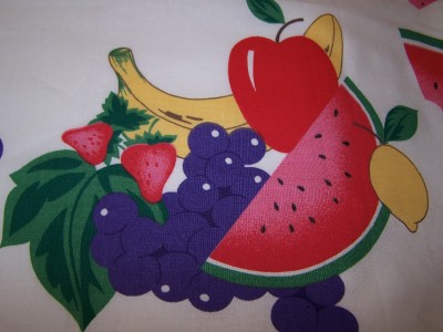 Fruit Applique Fabric Watermelon,lemon,apples,grapes
