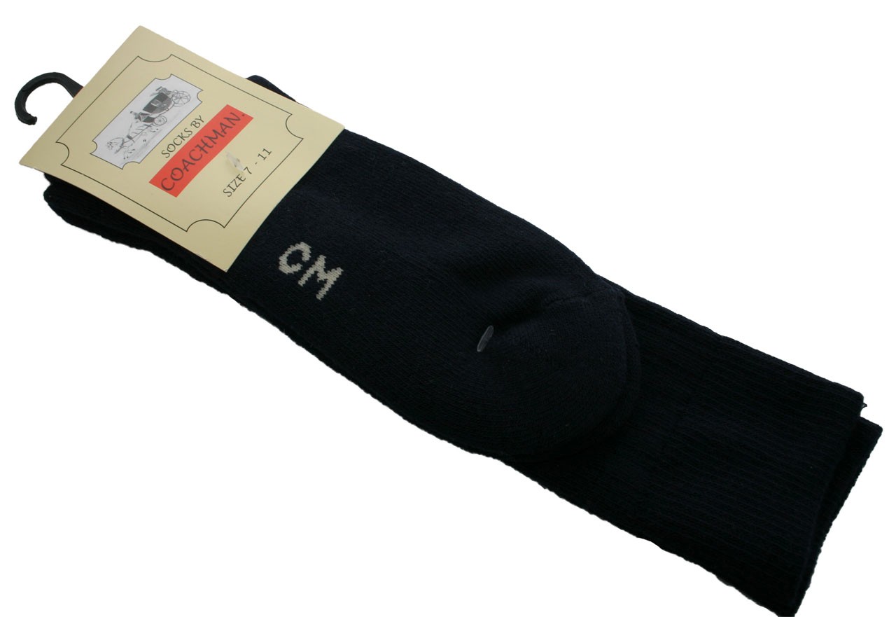 Men's Long Golf Over Calf 80 Cotton Rich Socks Reinforced Heel and Toe