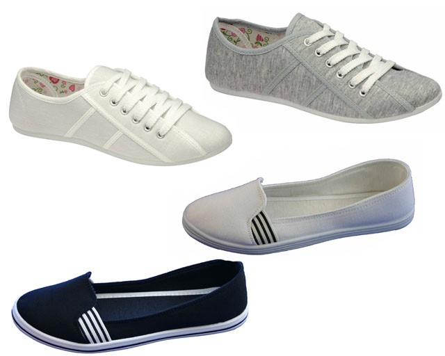 Women's Girl's Dunlop Sneaker Pumps Espadrille Plimsoll Plimsole Shoes