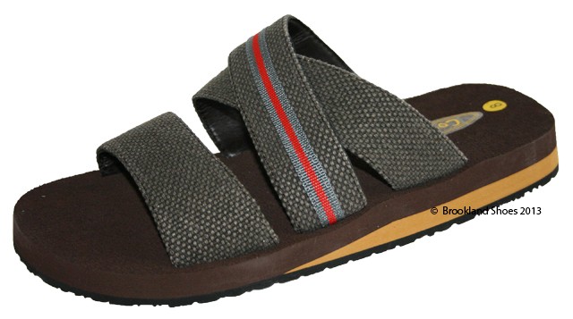 Men's Coolers Shoreside Flip Flop Beach Shoe Brown Strap Sandals Sizes 7 -12 - Picture 7 of 7