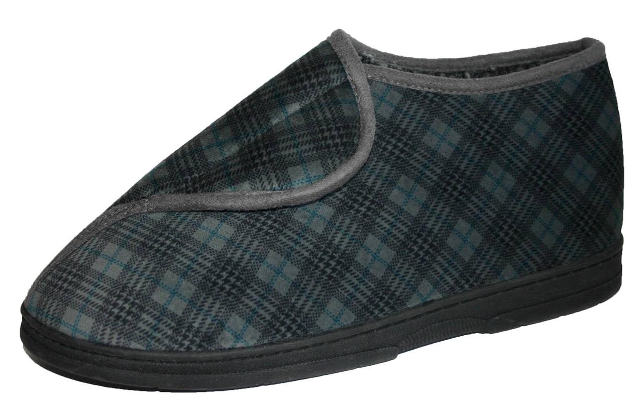 mens slipper boots with velcro