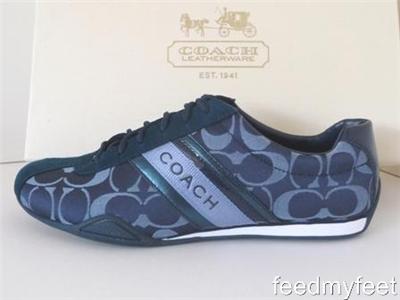 navy coach sneakers