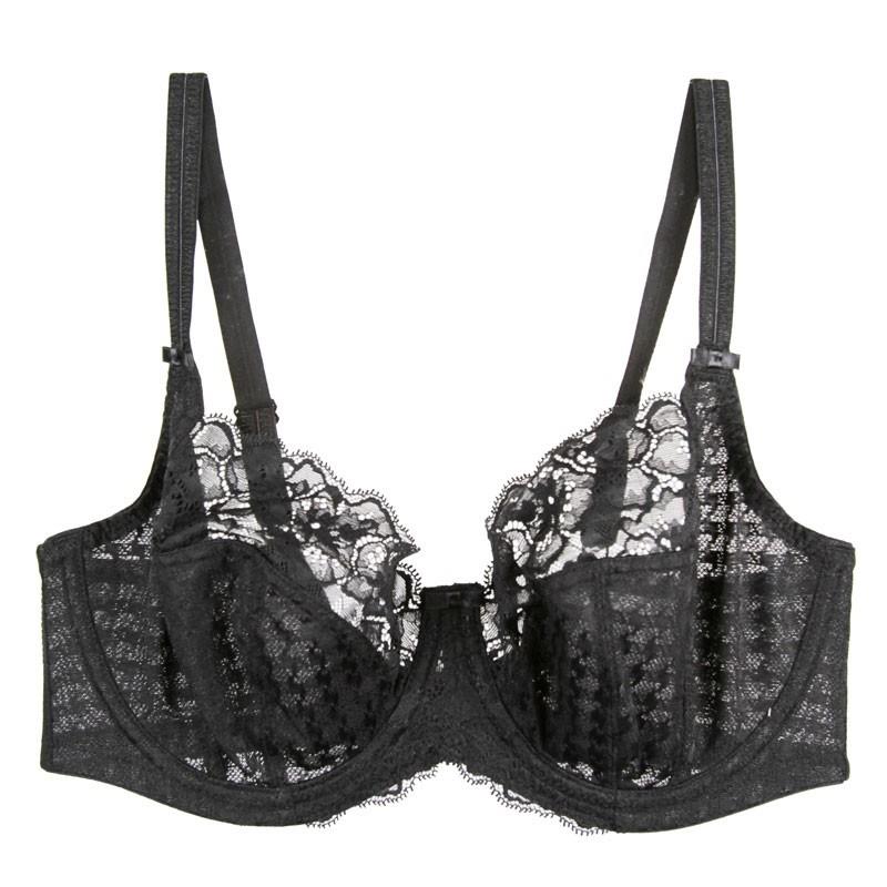 NWOT PANACHE ENVY LACE UNDERWIRE FULL FIGURE BRA IN BLACK SIZE 34GG