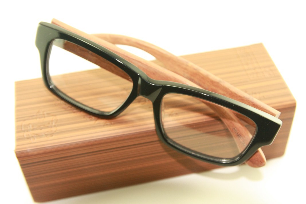 Real Wood Temple Eyeglass Glass Plastic Frame 8328 7251D ...