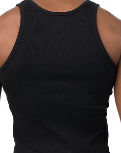 black wife beater shirt