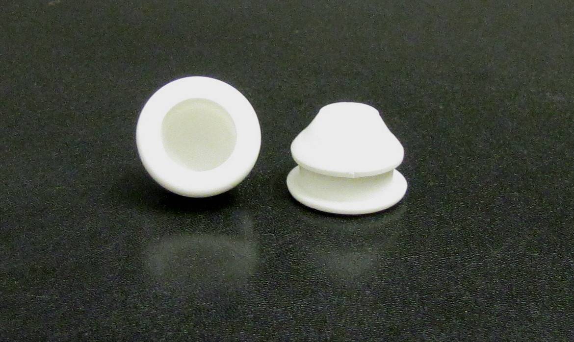 White Rubber Stoppers / Plugs Set of 2 for Salt & Pepper Shakers Fits