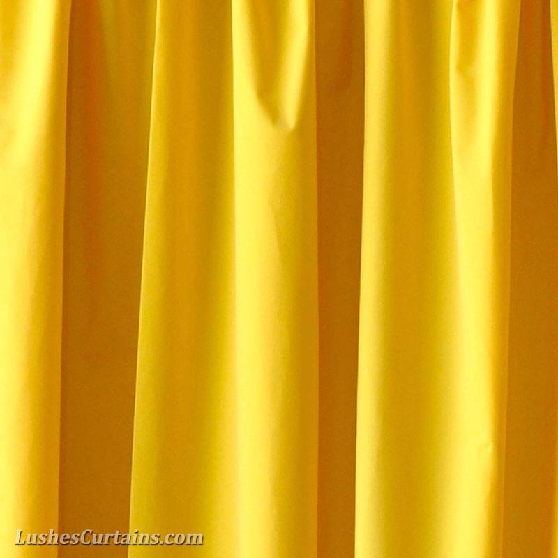 Custom 16 Ft High Bright Yellow Velvet Curtain Extra Long