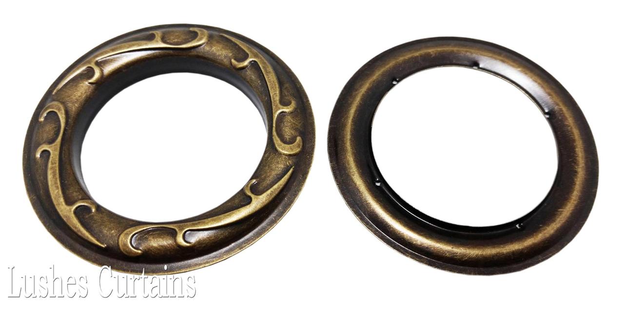 Curtain Drapery Antique Brass 12 Metal Grommet 19/16" Pack w/Washer