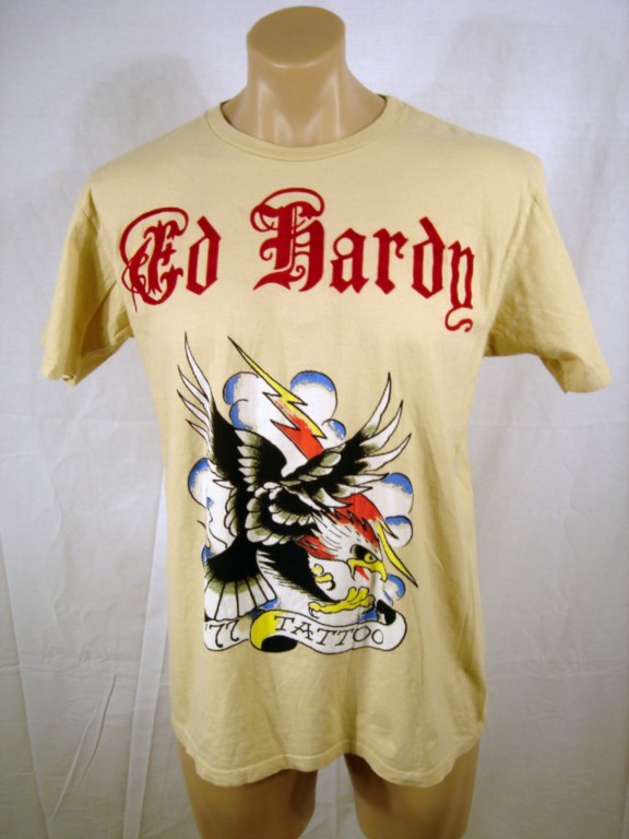 albanian eagle tattoo. ED HARDY MEN EAGLE TATTOO GOTHIC SIGNATURE TEE SHIRT L | eBay