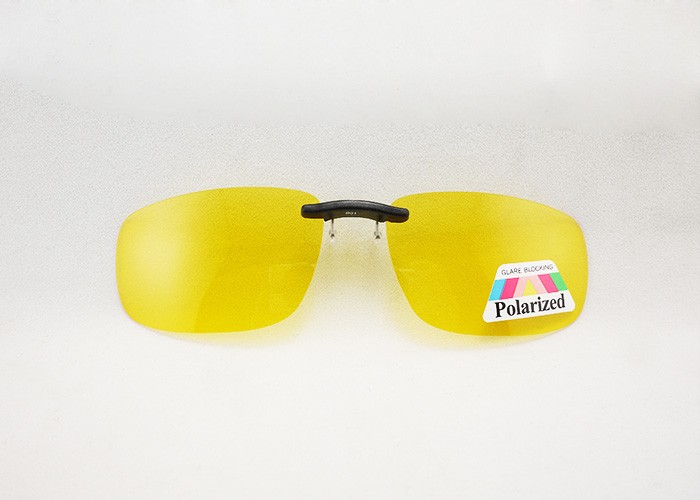 Yellow Lenses Polarized Clip On Night Vision Driving Glasses Bigger