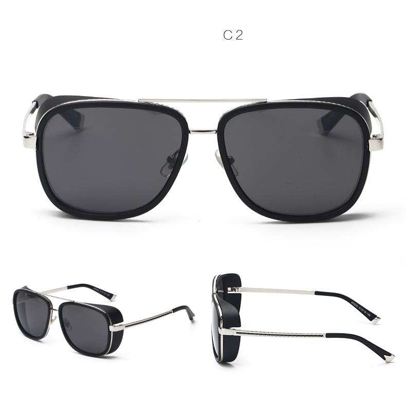 M3023 Iron Man Mirrored Lenses Tony Stark Men Sunglasses Designer Aviator - Picture 7 of 7