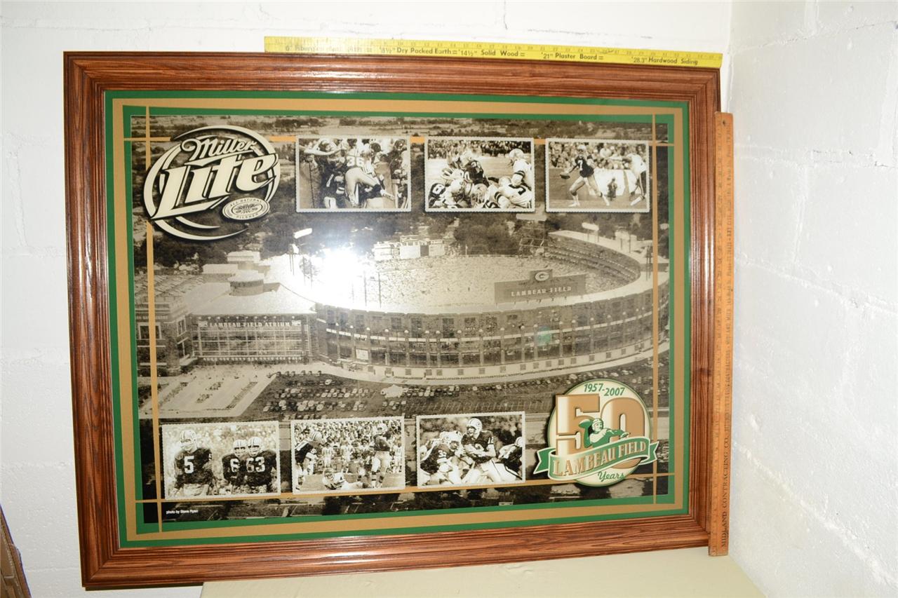MILLER Lite PACKERS Lambeau Field RARE LIMITED Advertising BAR Pub