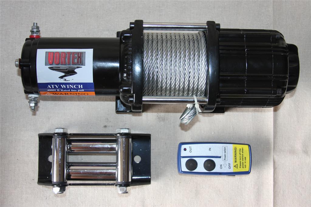 NEW VORTEX 4000 LB ATV/UTV/TRAILER/ 12V WINCH/3 REMOTES/UNIVERSAL