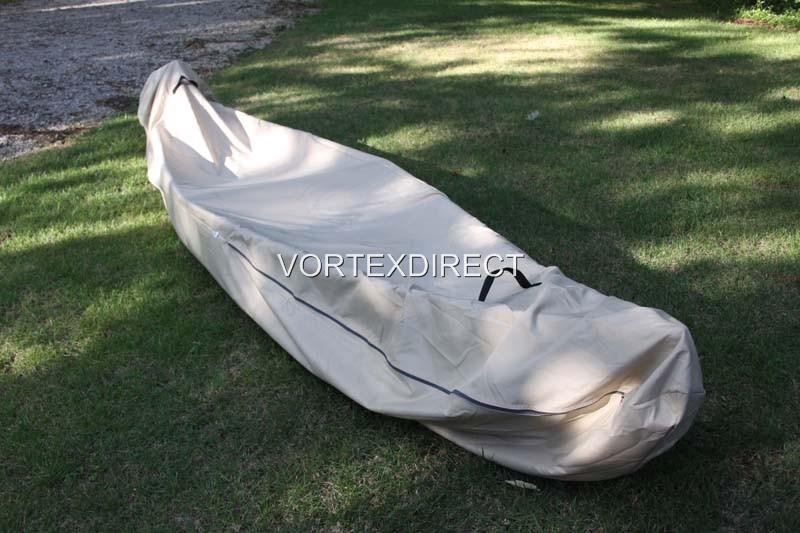 NEW VORTEX HEAVY DUTY KAYAK/CANOE COVER UP TO 18' TAN/BEIGE