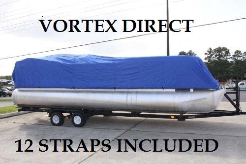 NEW VORTEX 23 - 24 FT ULTRA 3 PURPOSE PONTOON BOAT COVER/BLUE