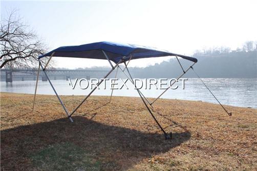 NEW VORTEX 4 BOW PONTOON/DECK BOAT BIMINI TOP 10' BLUE 97-103'