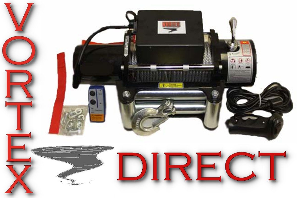 NEW VORTEX 8500 LB Pound Recovery Winch Bonus Package! 2 remotes