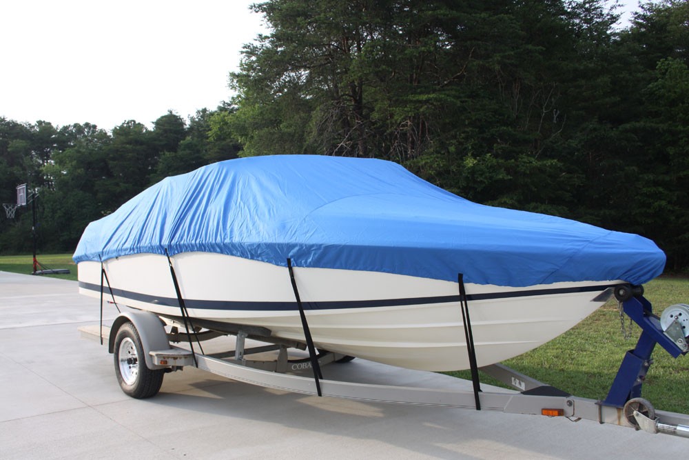 NEW VORTEX HEAVY DUTY FISHING/SKI/RUNABOUT/BOAT COVER 11' to 13 FT / BLUE