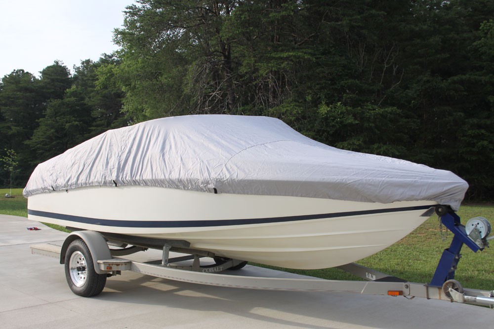 NEW VORTEX HEAVY DUTY FISHING/SKI/RUNABOUT/BOAT COVER 23 - 24 FT / GRAY